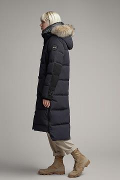 Chamarras Canada Goose Mujer Outlet - Aldridge Abrigos Black Label Azul Marino EO2396814
